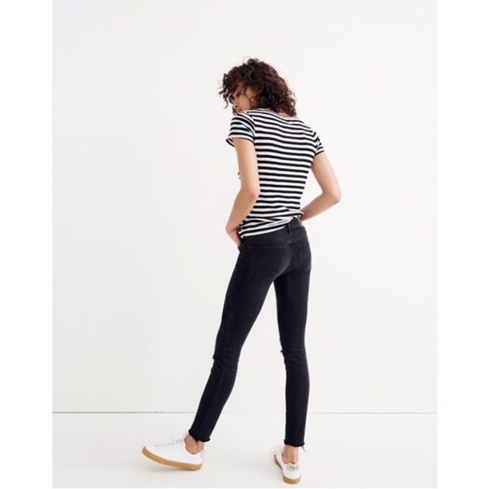 Madewell 9 inch High Rise Skinny in Black Sea